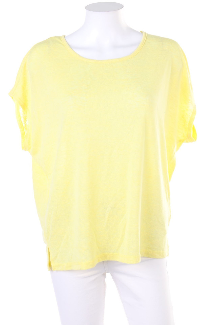 VILA - Kurzarm-Shirt mit überschnittener Schulter - S