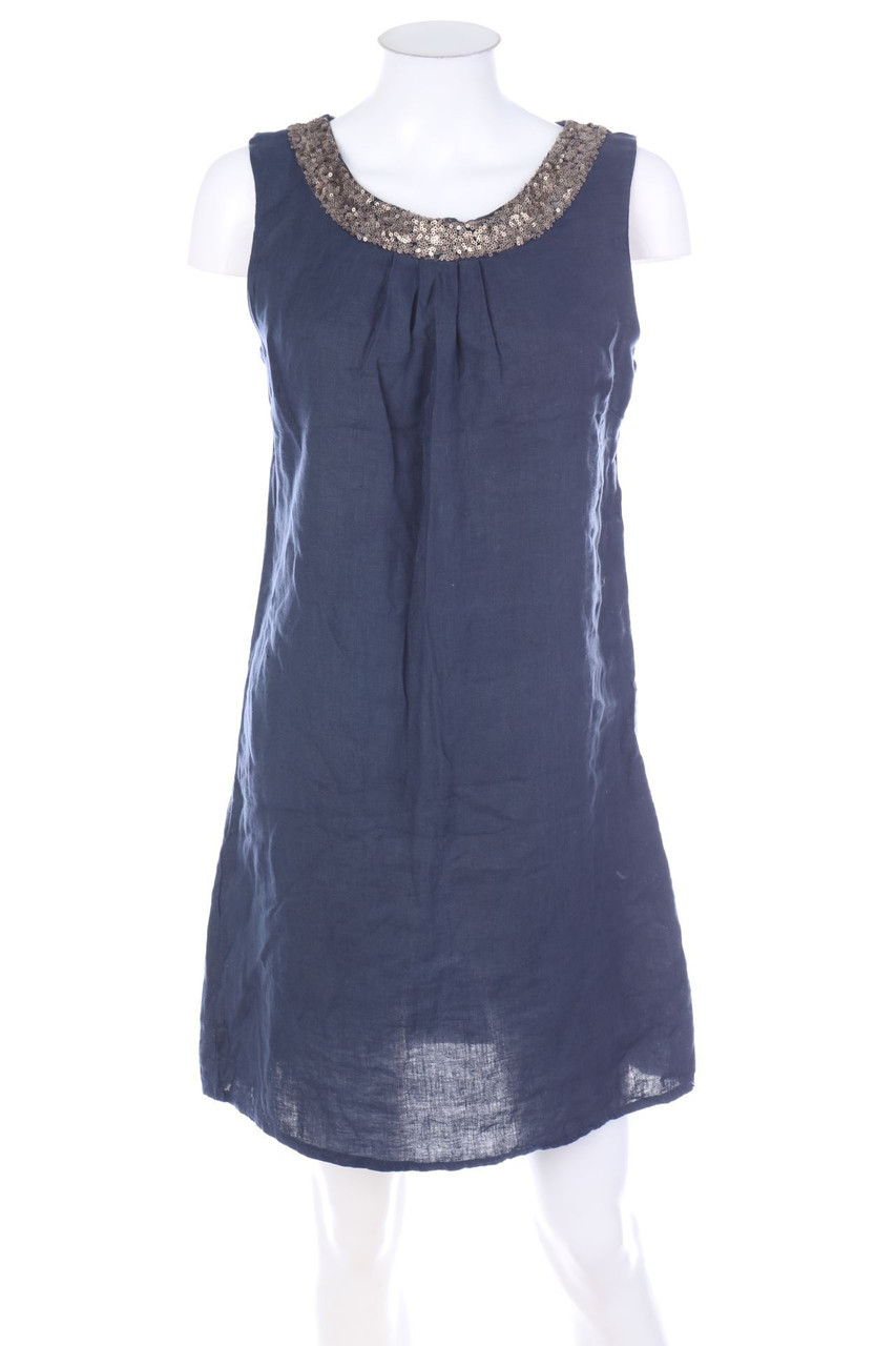 No Label - Linen Dress with Sequins - M