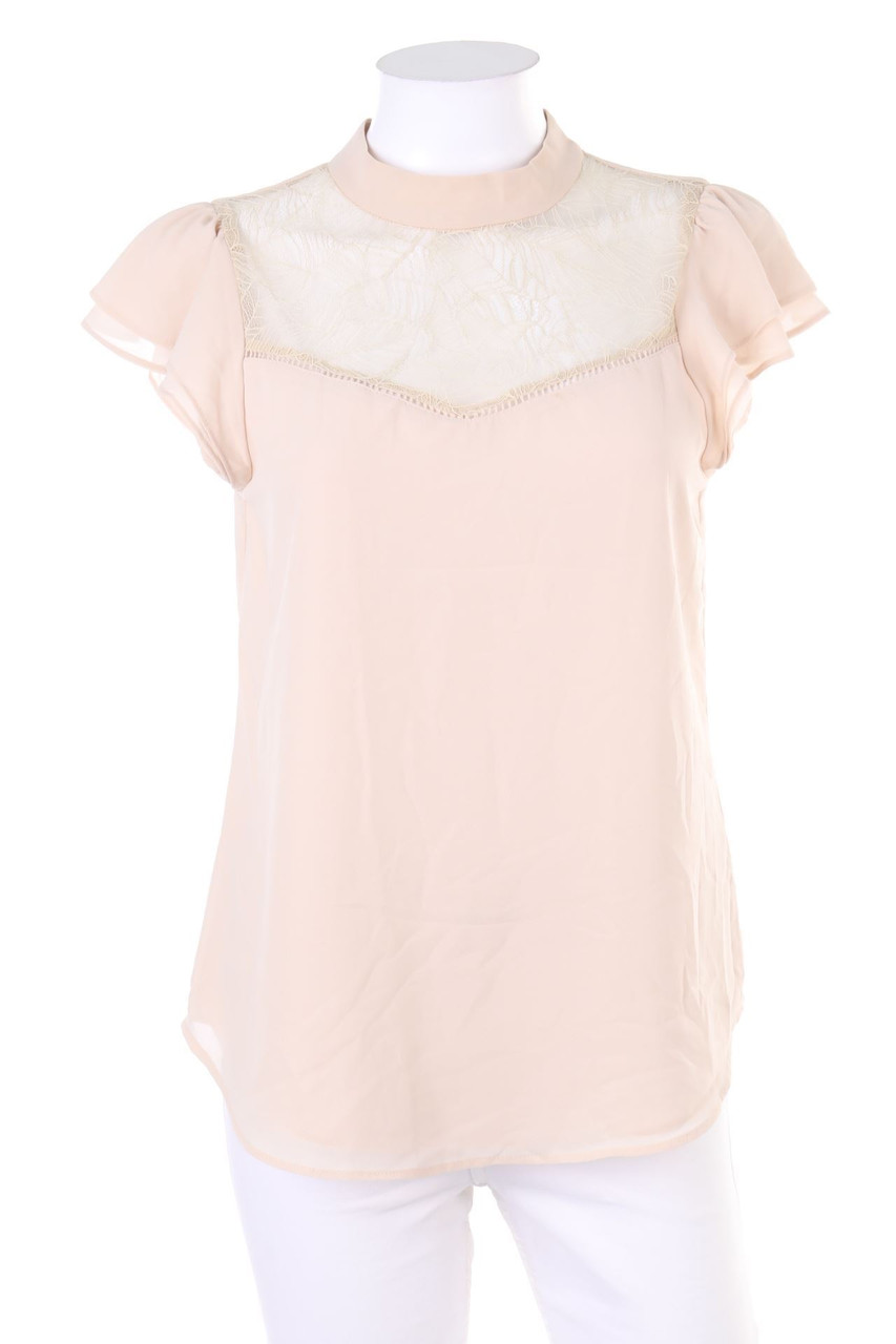 H&M - Kurzarm-Bluse mit Spitze - D 34