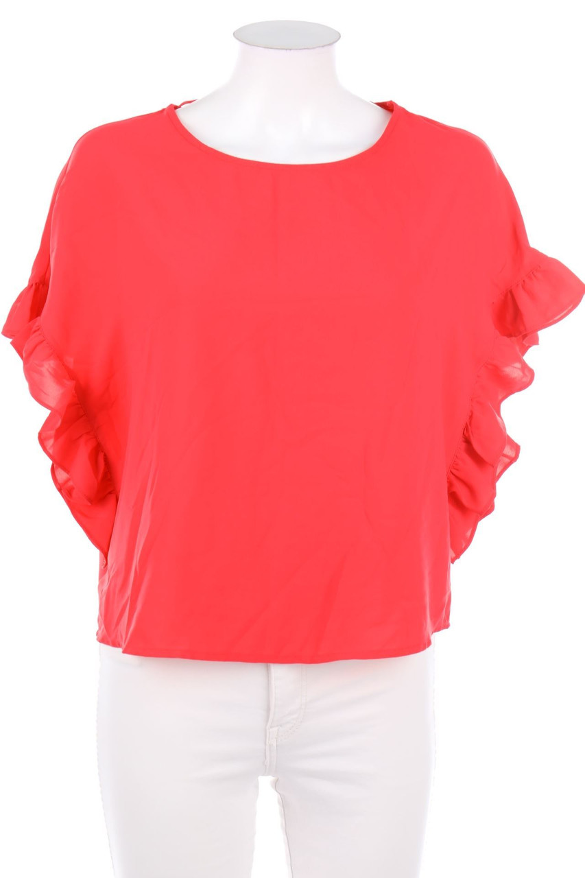 SABRA - Shortsleeve Blouse with Volants - D 36