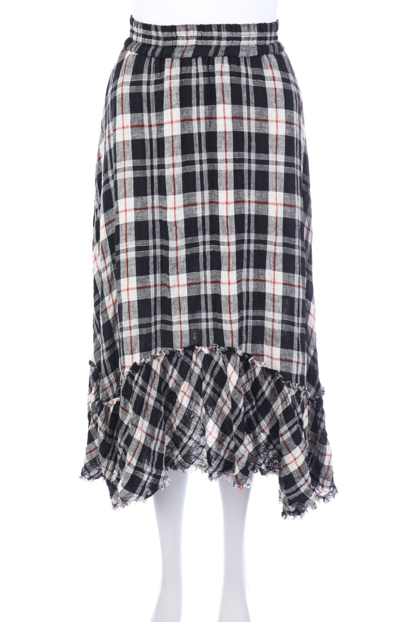 ZARA - Midirock mit Karo-Muster - XS