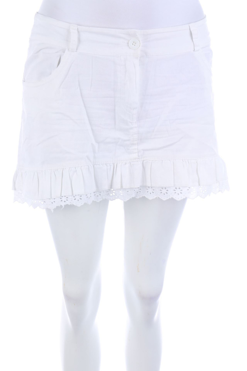 PRONTO - Skirt, Layer Look with Eyelet Lace - L