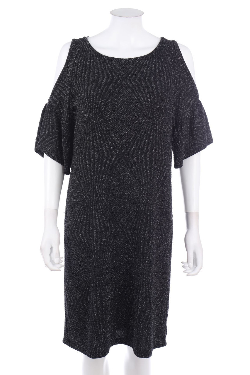 MANOR woman - Cold-Shoulder-Glitter-dress - M