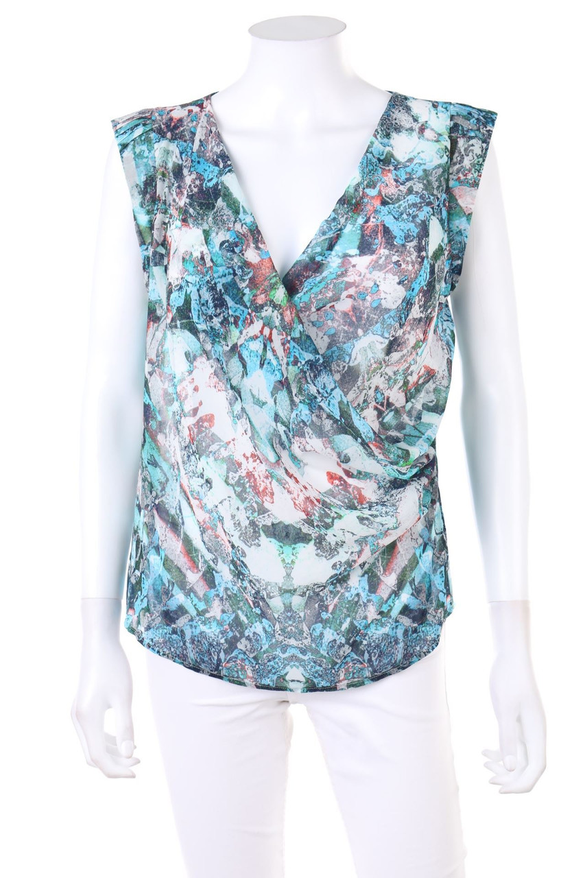 IKKS - Blouse Top with Cowl Neck - M