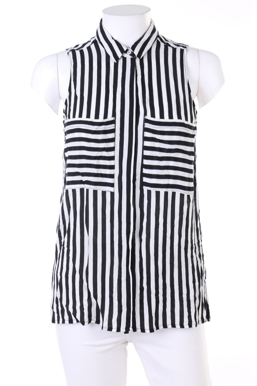 Stradivarius - Sleeveless Shirt Blouse with Stripes - S