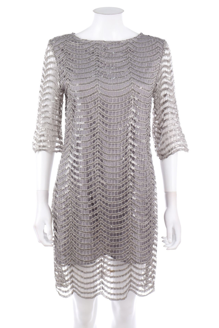 NUNA LIE - Spitzen-Abendkleid mit Pailletten - D 36