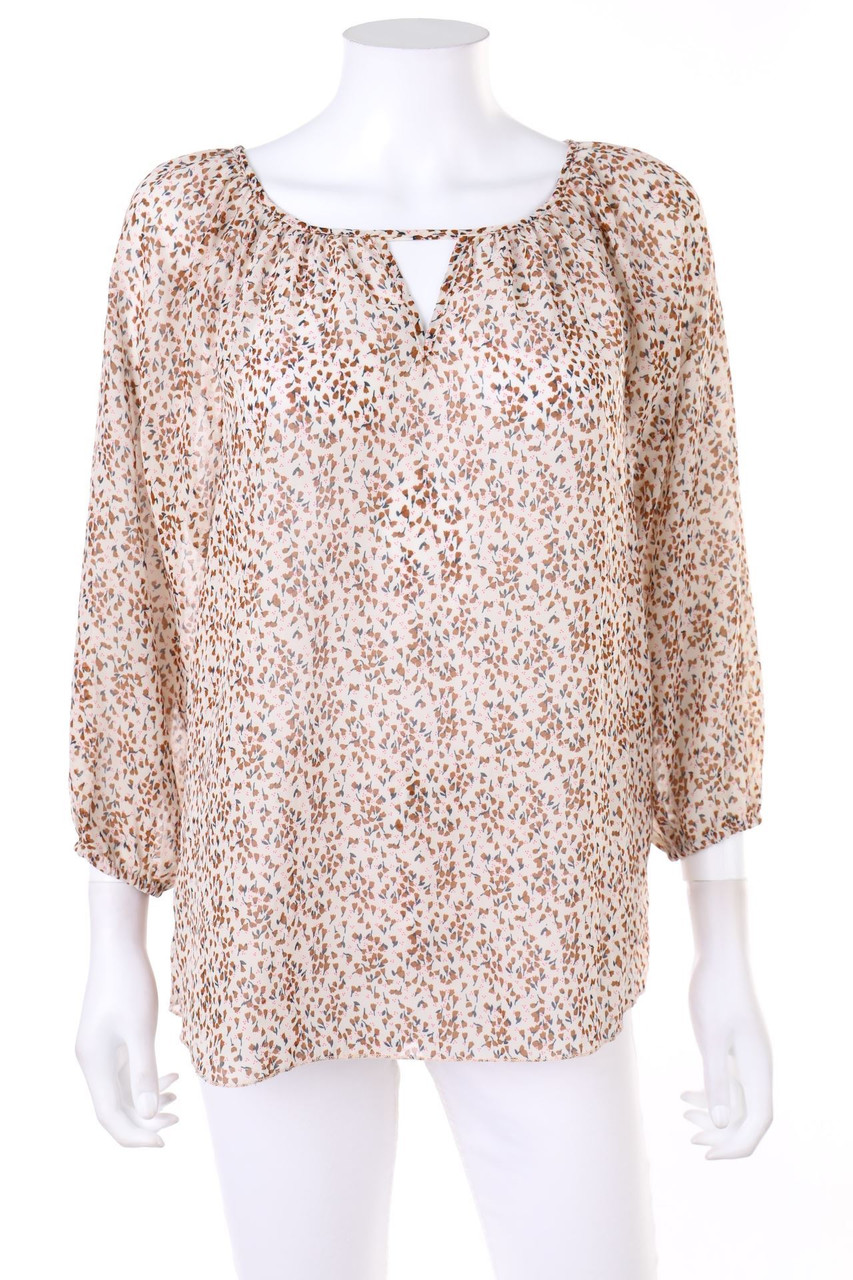 zebra - Blouse with Flower Print - S