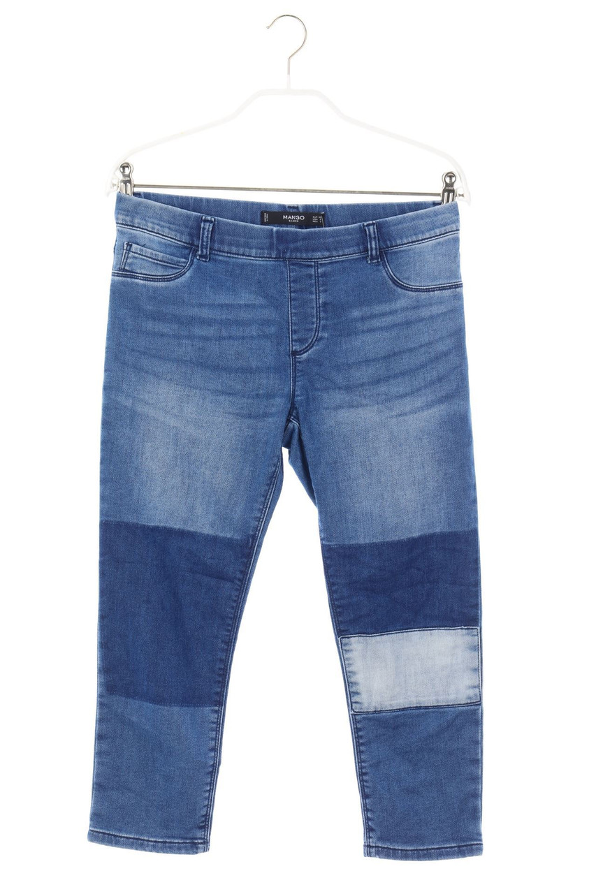 MANGO - Distressed Jeggings im Patchwork-Stil - D 36