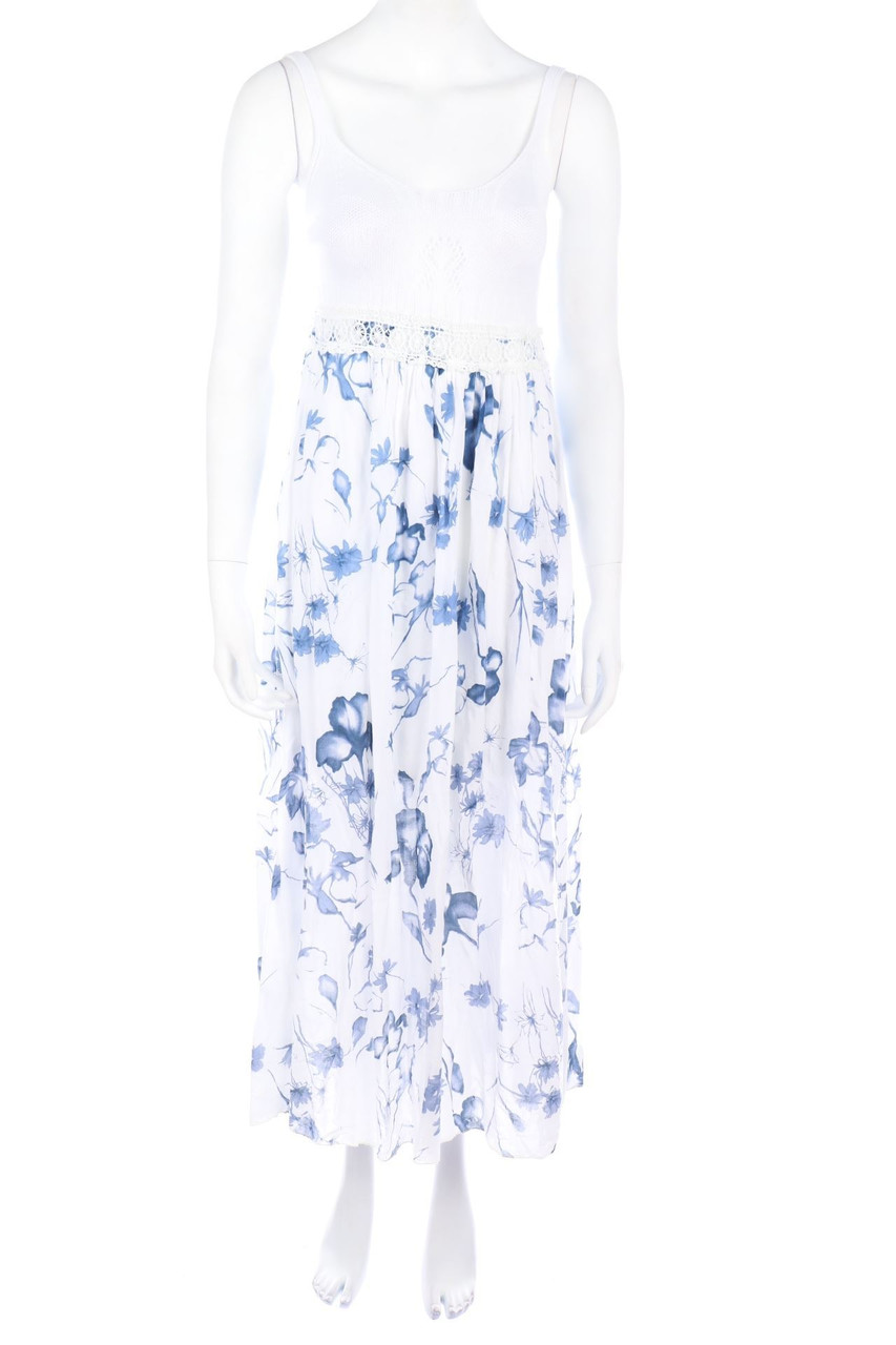 No Label - Boho-Maxi Dress with Flower Print - D 32