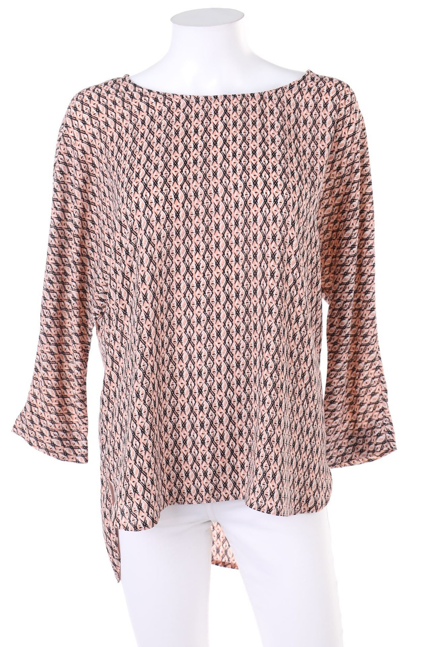 zebra - Blouse with Batwing Sleeves - M