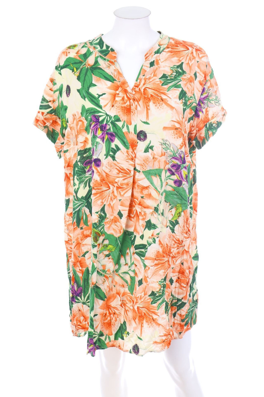 H&M - Kleid mit Blumen-Print - L
