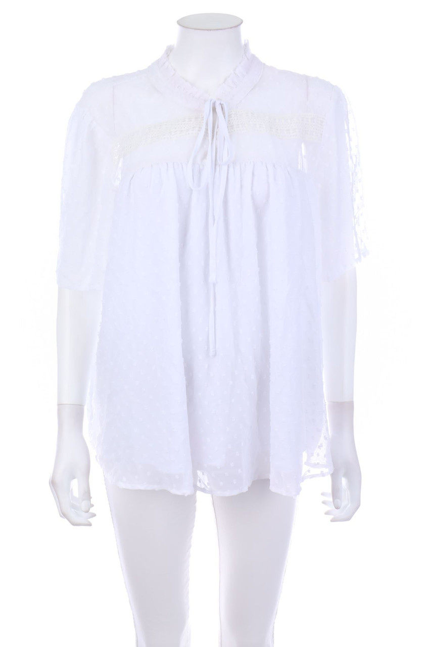 esmara - Patterned Shortsleeve Blouse with Keyhole - D 42