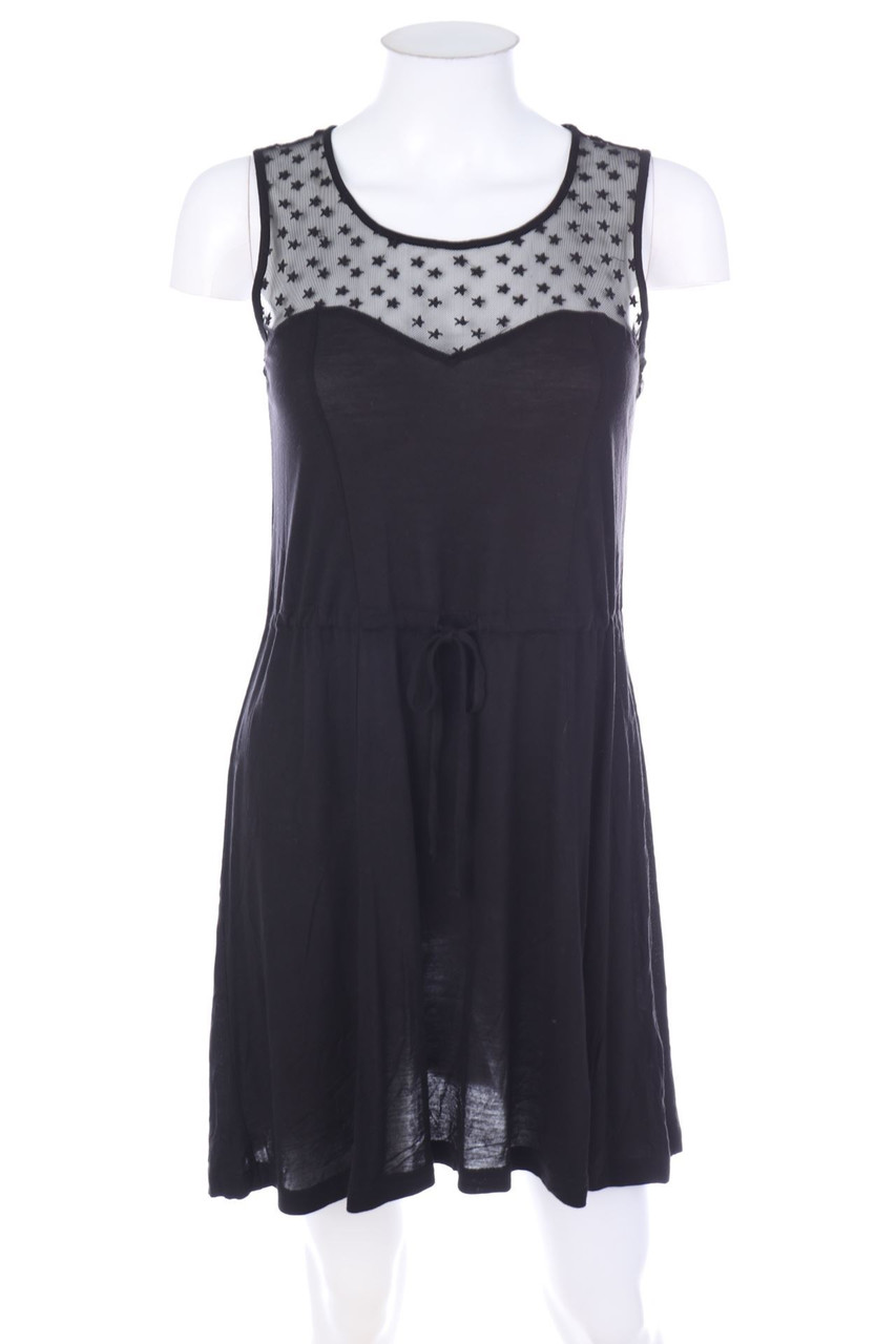 H&M DIVIDED - Jersey-Kleid mit Mesh-Einsatz - D 36
