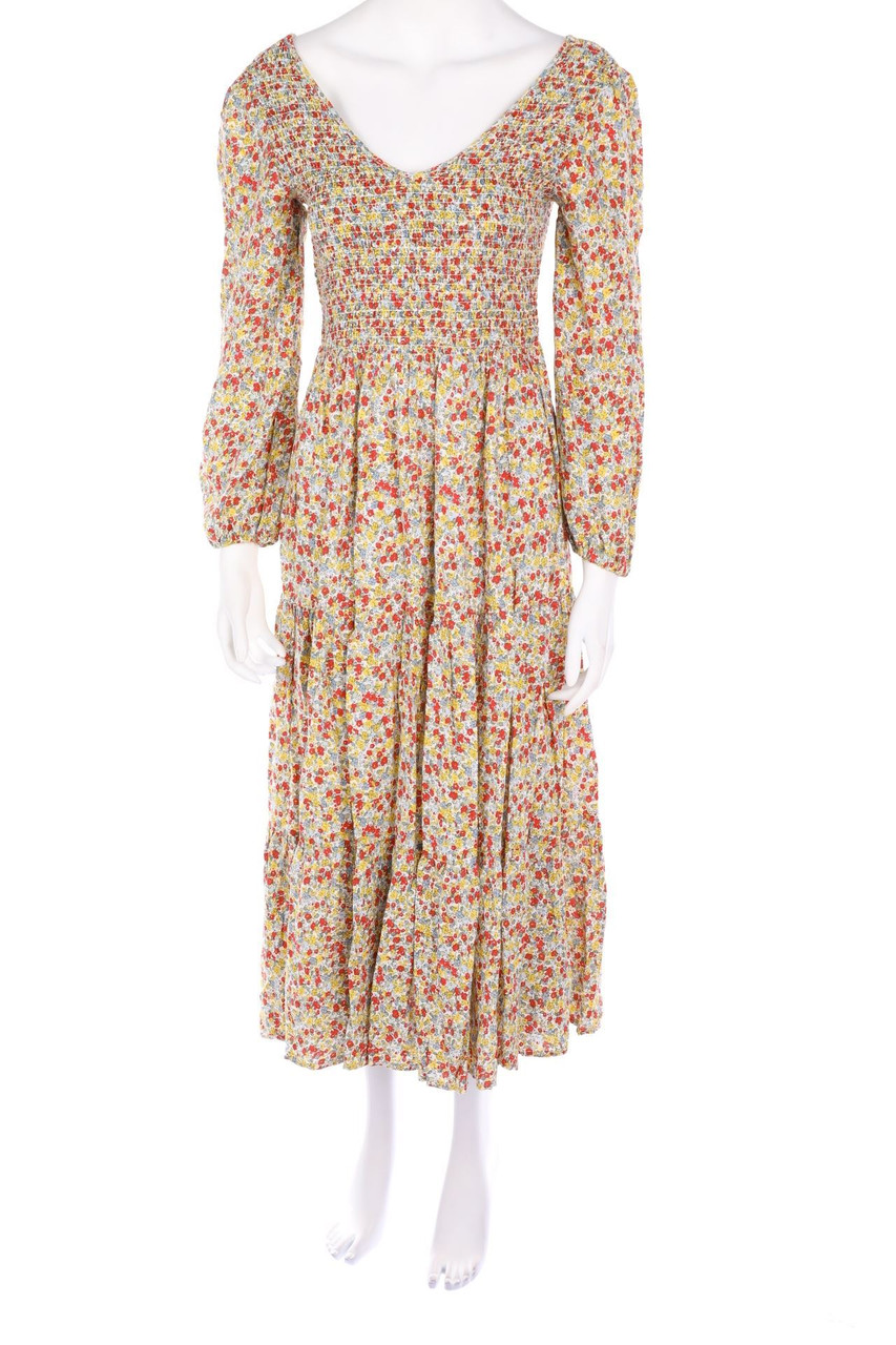 No Label - Maxi Dress with Flower Print - D 38-40