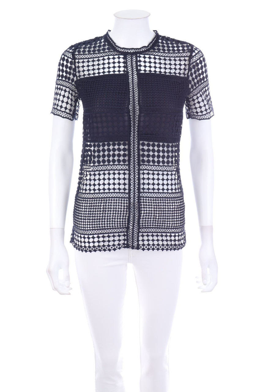 MORGAN - Shortsleeve Blouse, Lace - D 32