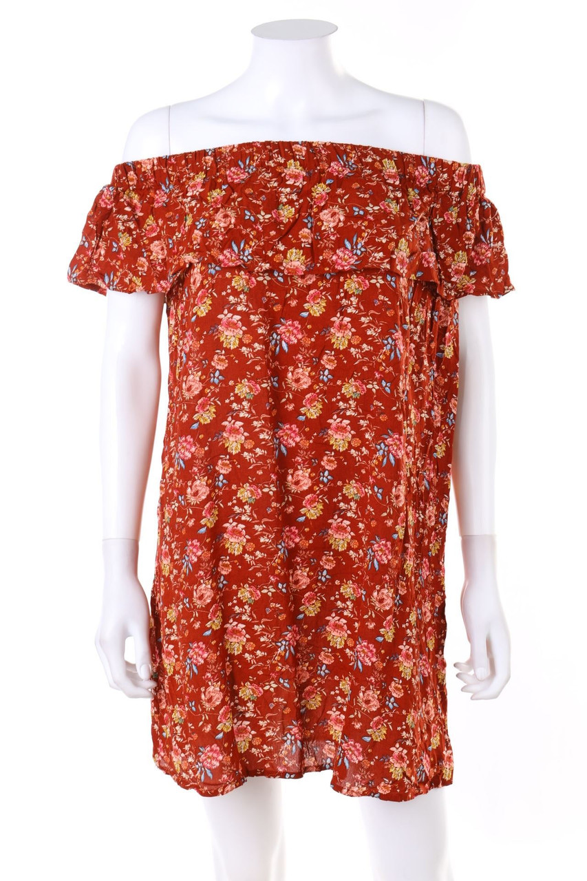 No Label - Carmen-dress with Flower Print - S