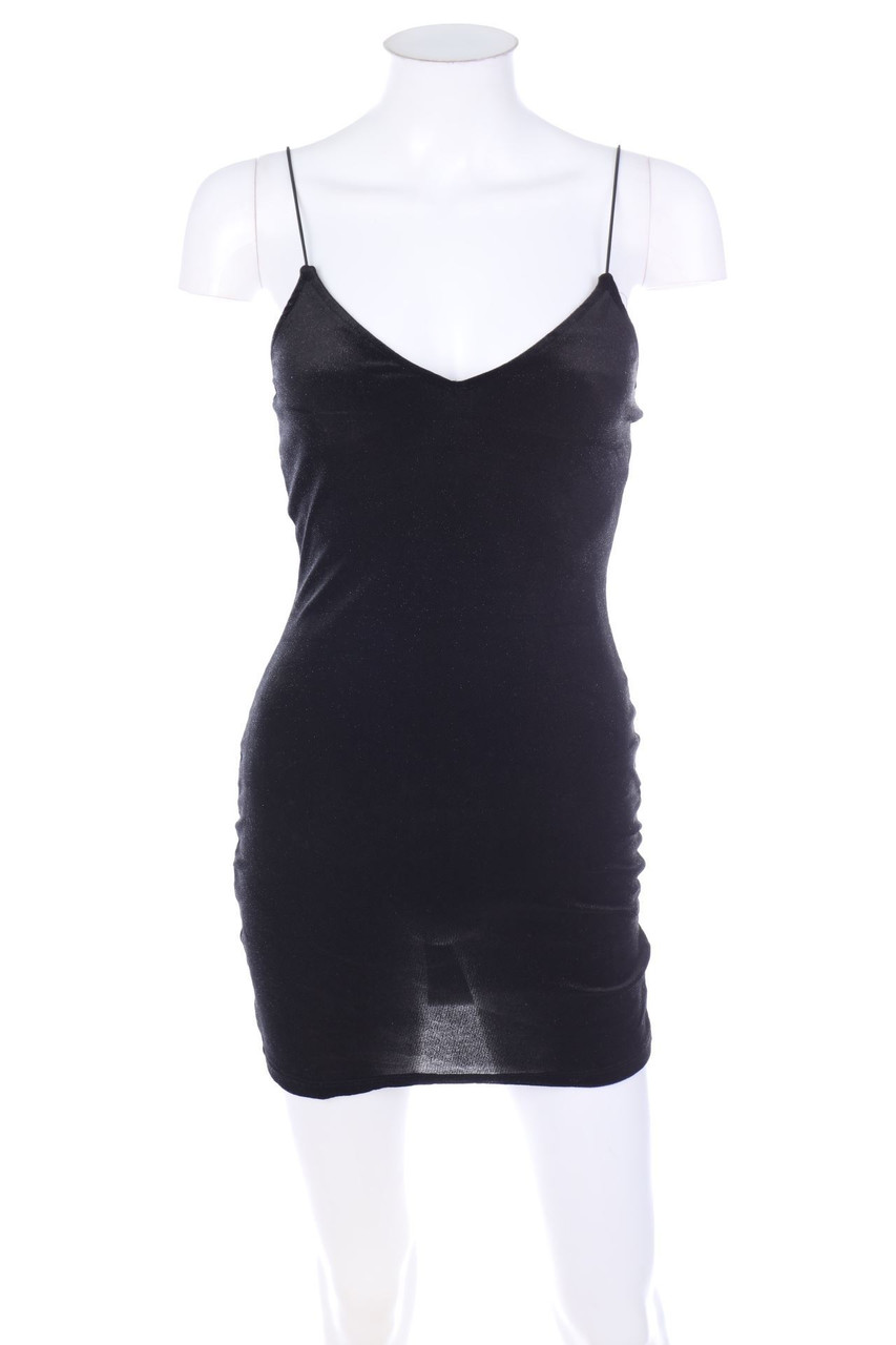 H&M DIVIDED - Samt-Kleid mit Glitzer - XS