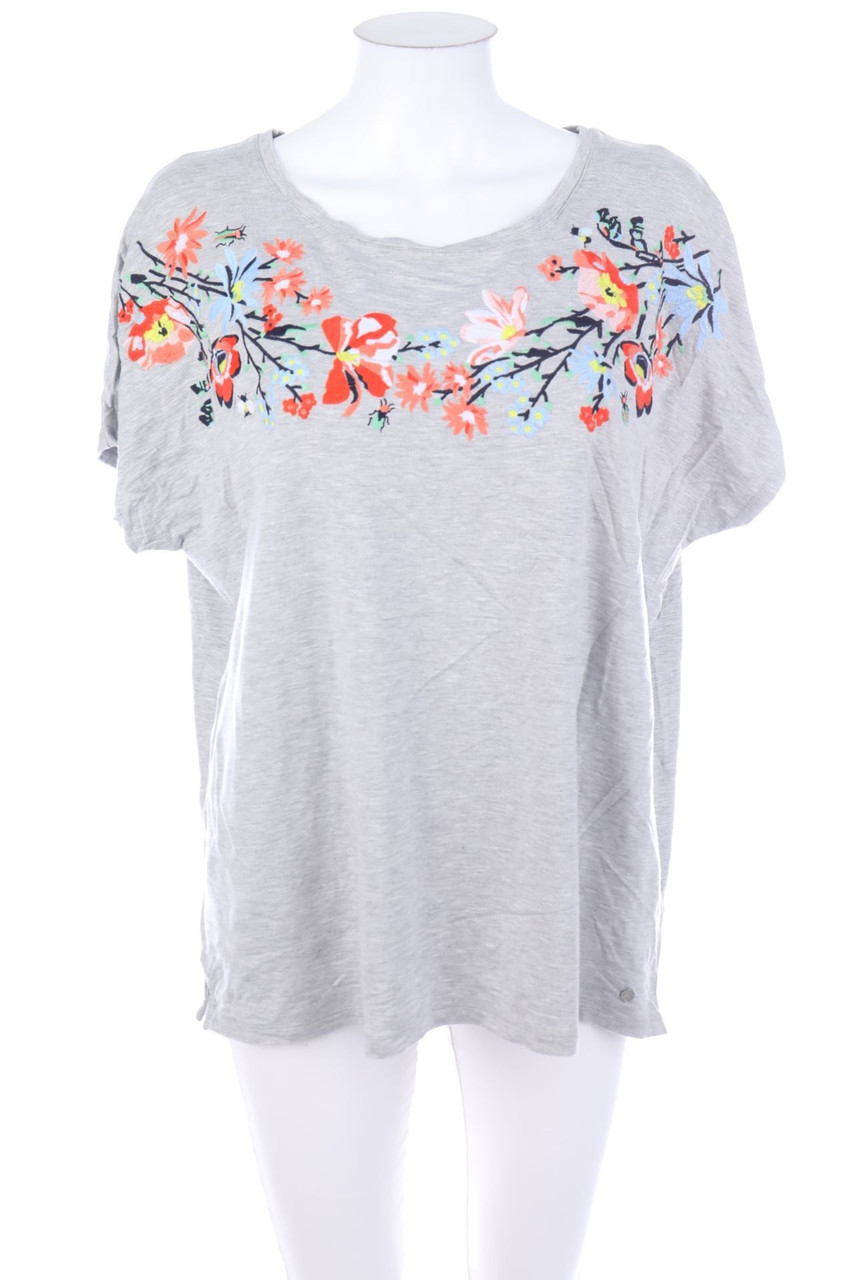 GERRY WEBER - Kurzarm-Shirt mit Stickereien - XXXL