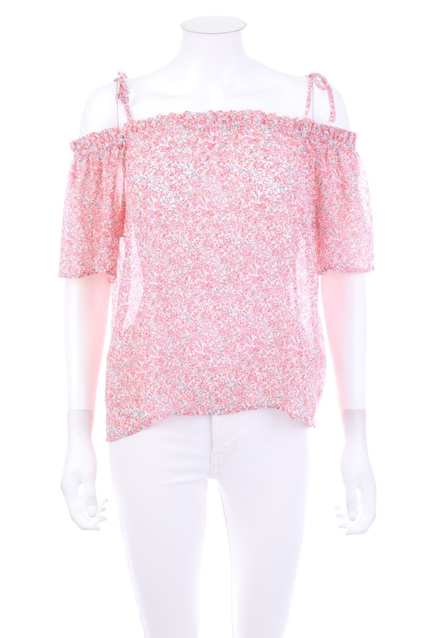 H&M - Cold-Shoulder-Bluse mit Blumen-Print - D 32