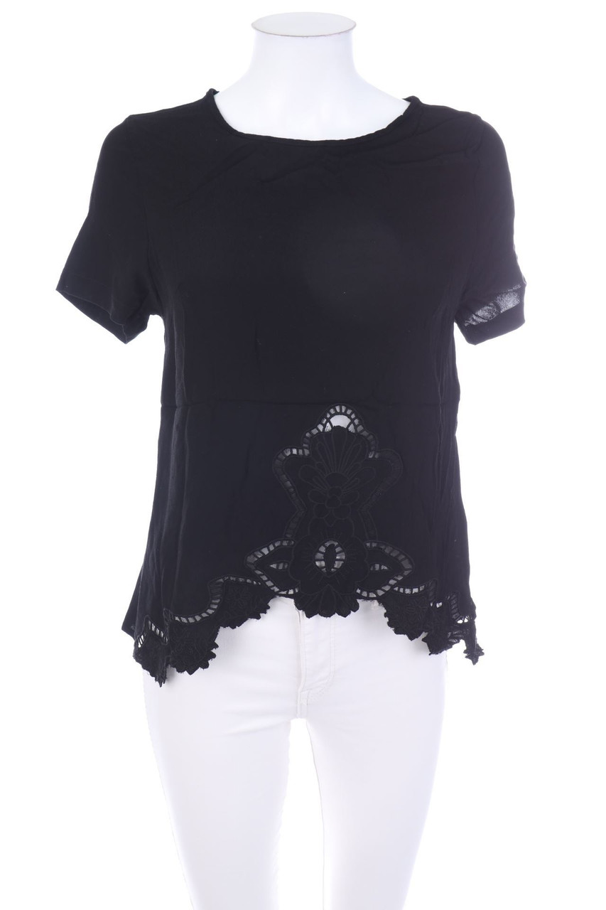 Stradivarius - Shortsleeve Blouse with Lace - S