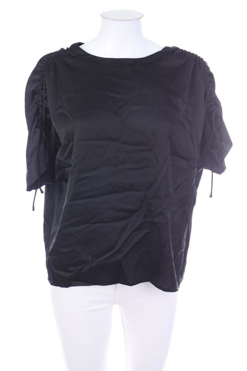 SISLEY - Kurzarm-Bluse mit Raffungen - D 48