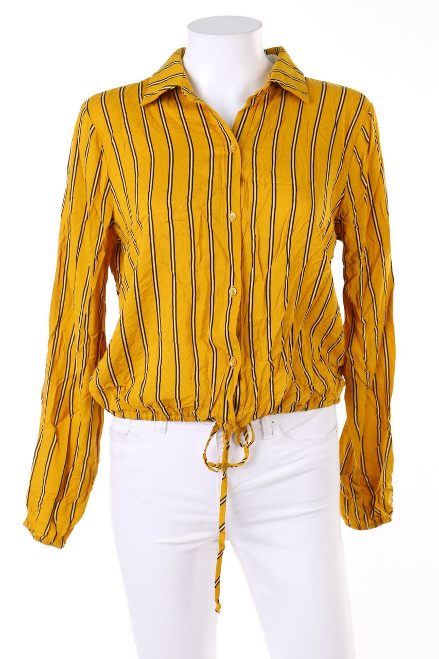 LILY WHITE - Stripe Blouse with Drawstring - M