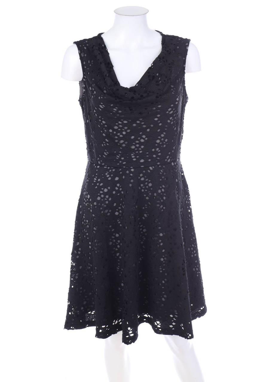 ANDREW MARC NEW YORK - Cocktailkleid mit Wasserfall-Ausschnitt - D 40