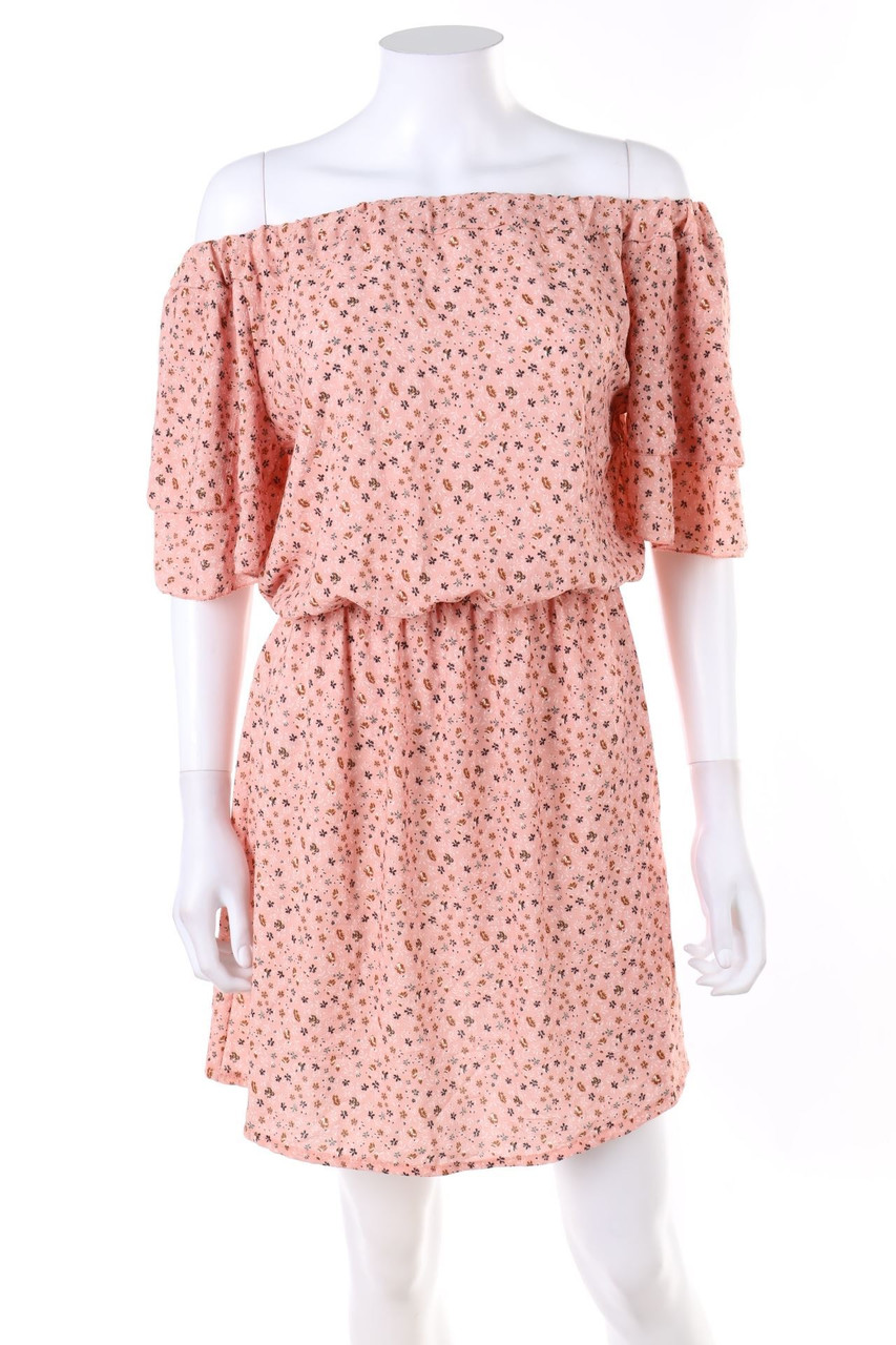 zebra - Carmen-dress with Flower Print - XS