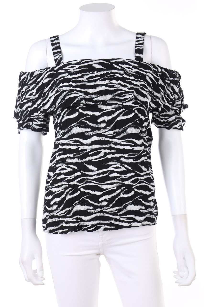 TOM TAILOR - Print-Cold-Shoulder-Bluse - D 36