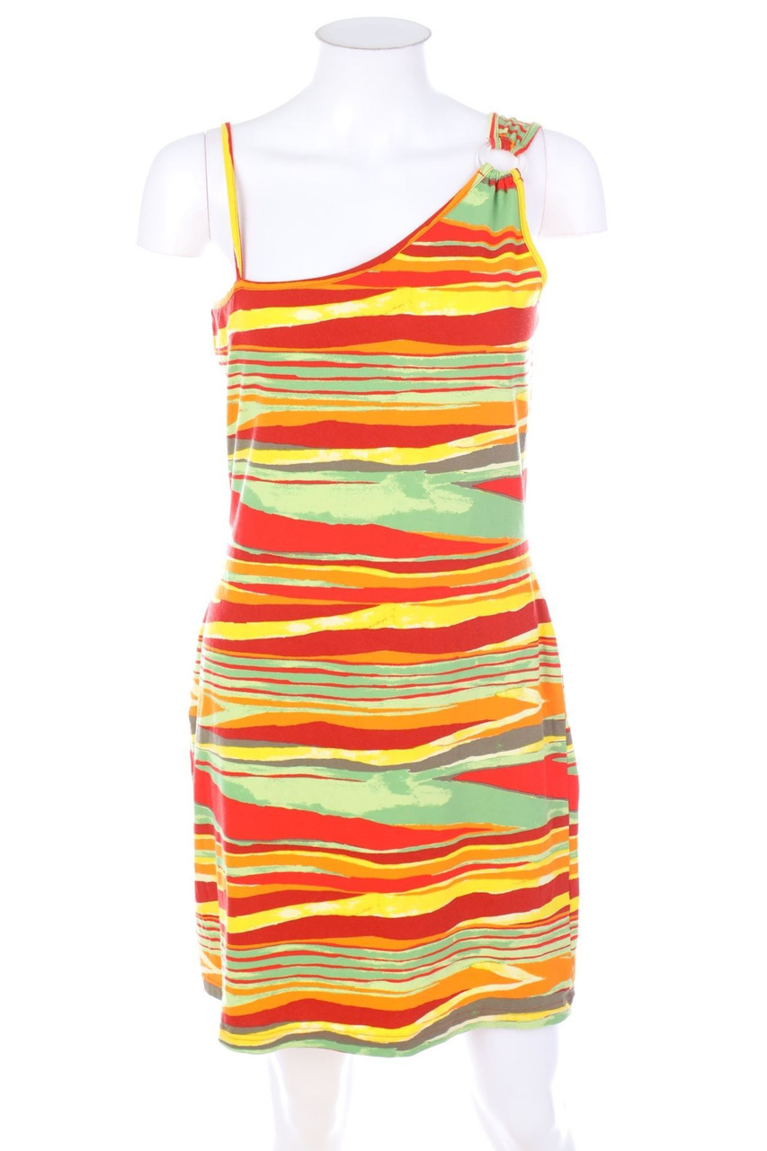 s.Oliver - One shoulder-Print-dress, Cotton-blend - D 38