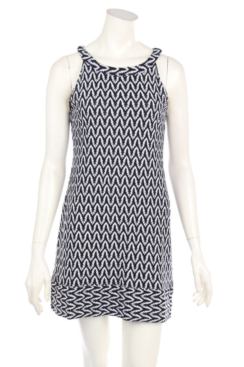 comma - Strickkleid mit Zickzack-Muster - D 38