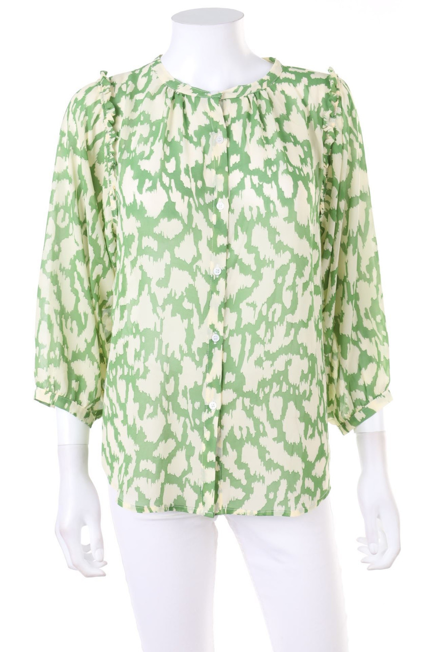 ARTLOVE - Print-Frill-Blouse with 3/4 Sleeve - D 34