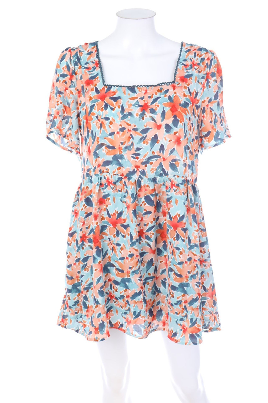 Peace n´ Love - Boho Dress with Flower Print - S