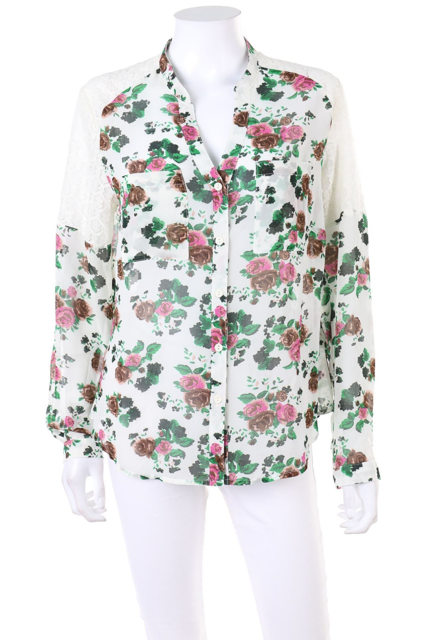 RAINBOW - Blouse with Flower Print - D 42