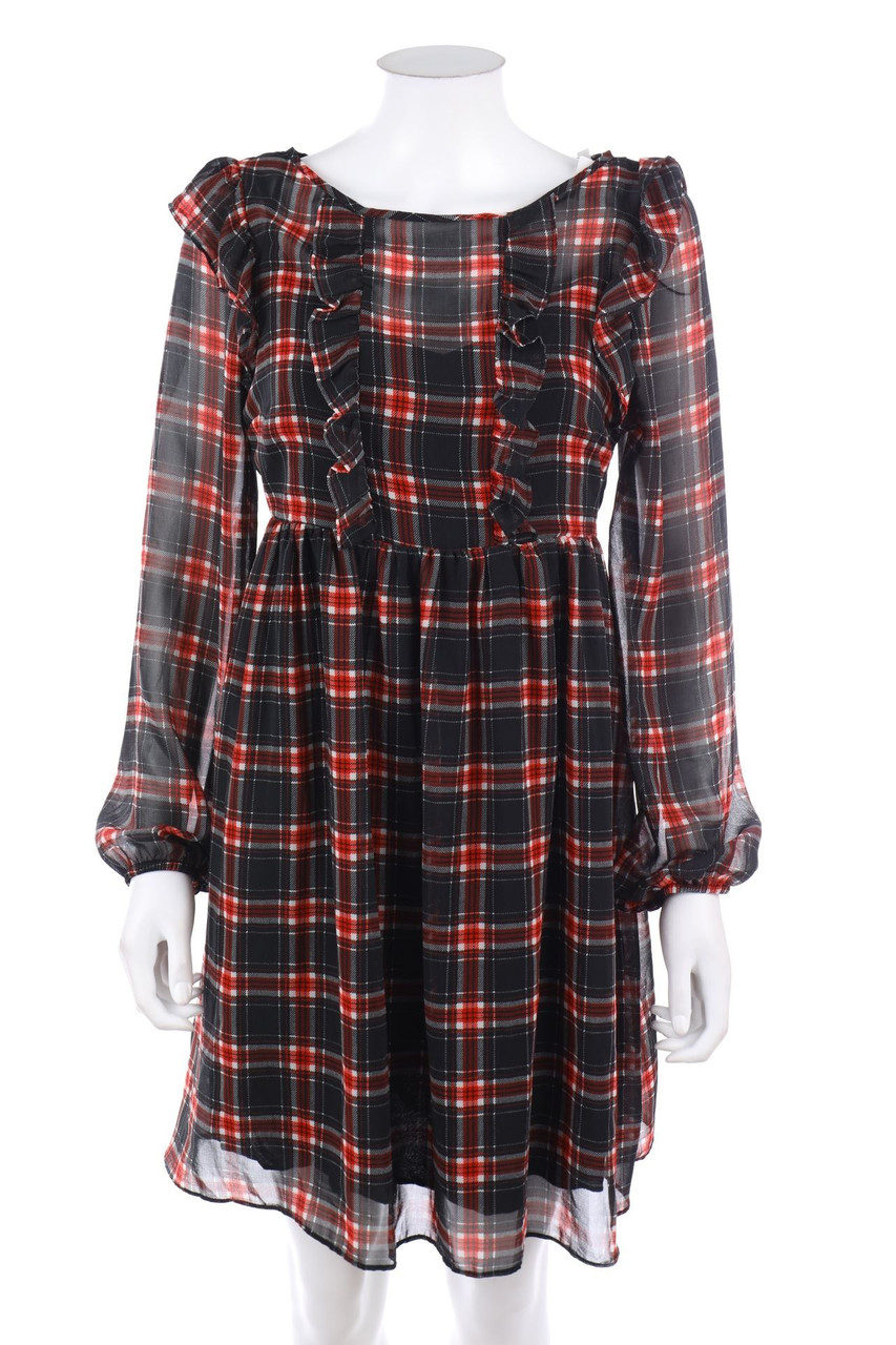 NAF NAF - Kleid mit Karo-Muster - D 38