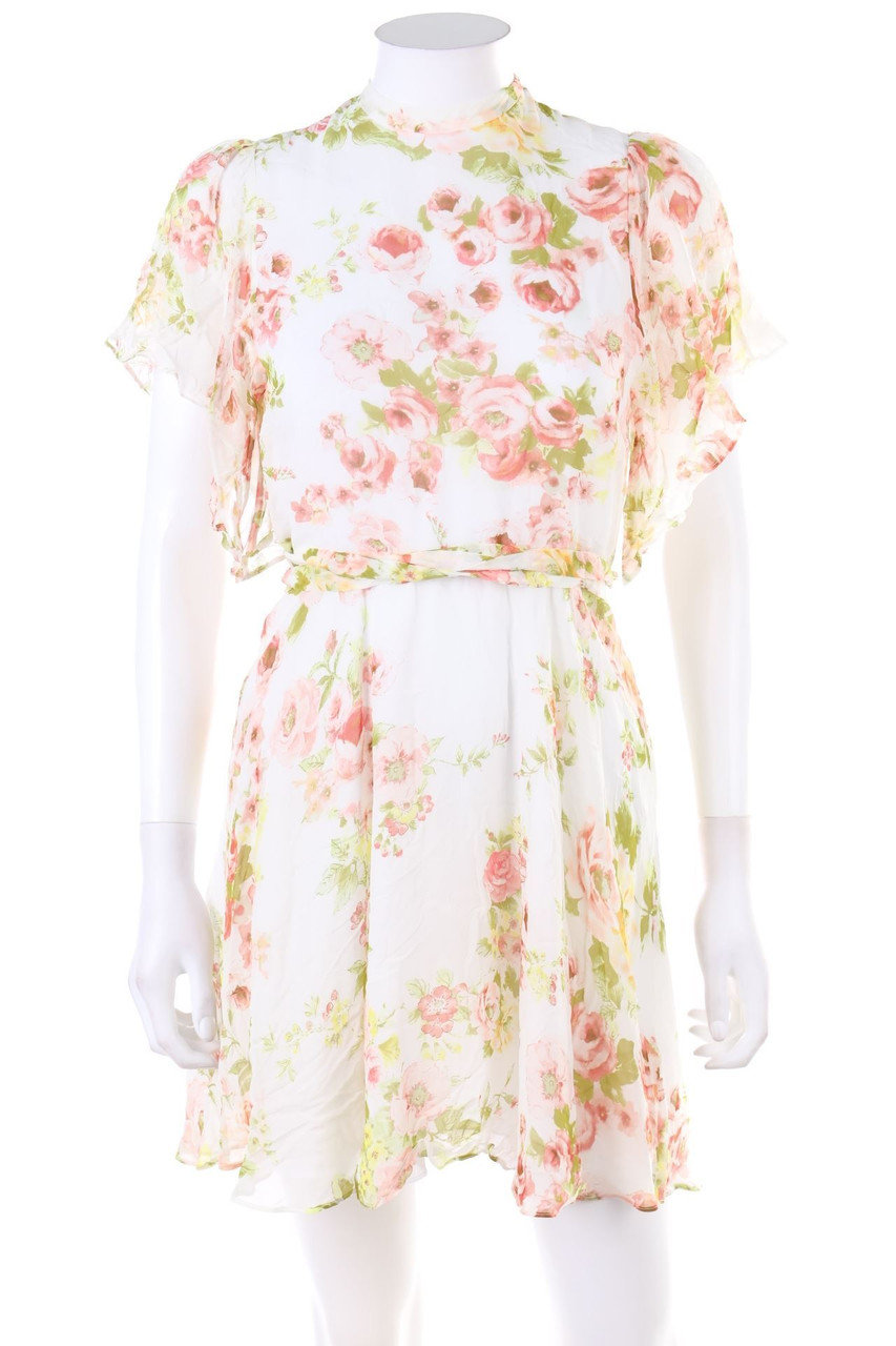 ZARA WOMAN - Volants-Kleid mit tiefem Rückenausschnitt - D 32