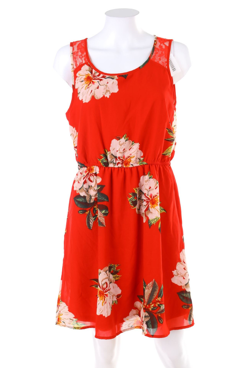 No Label - Dress with Flower Print - D 36-38