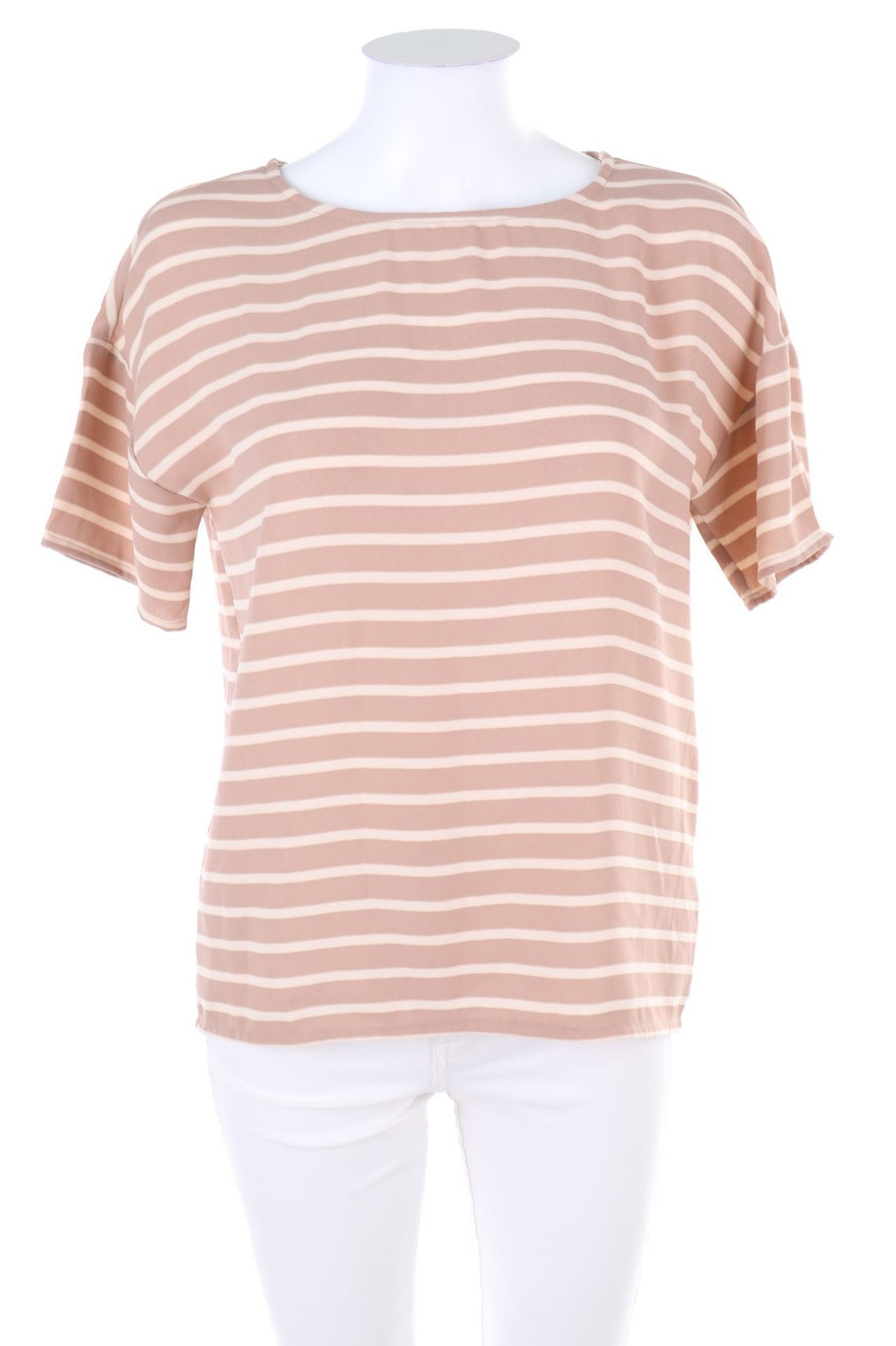 SELECTED FEMME - Oversize-Kurzarm-Bluse mit Streifen - D 34