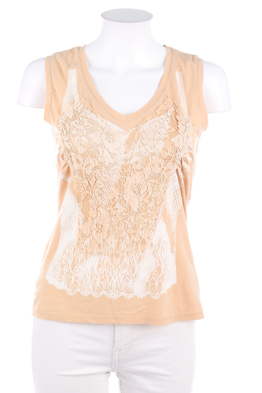 BLACKY DRESS BERLIN - Tanktop with Lace Insert - D 38