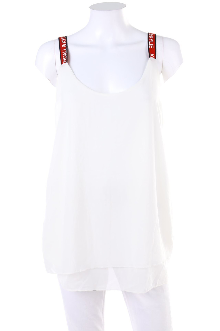 KENDALL + KYLIE - Top in A-Linie im Layer Look mit Logo-Print - M