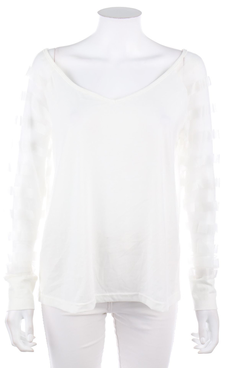 JustFashionNow - Longsleeve-Shirt with Mesh Insert - M