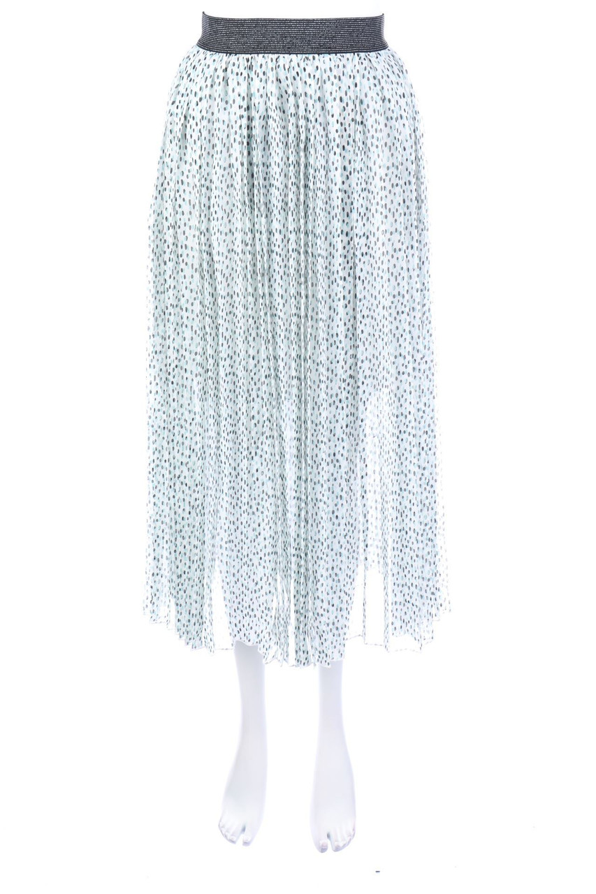No Label - Midi-Pleated-Skirt with Dots - D 34