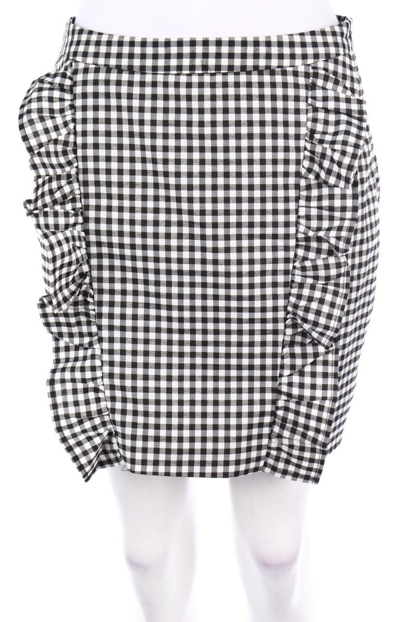 NA-KD - Checked Skirt with Frills - D 38