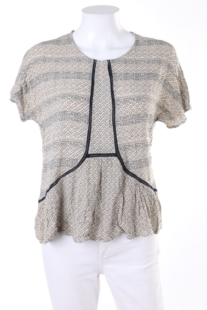 SECONDHAND - Shortsleeve Blouse with Print - M
