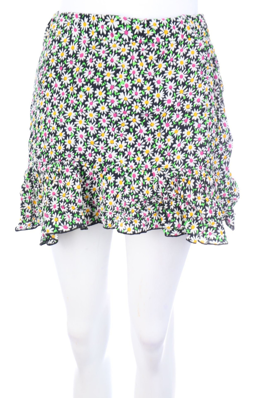 ZARA - Minirock mit Blumen-Print - M