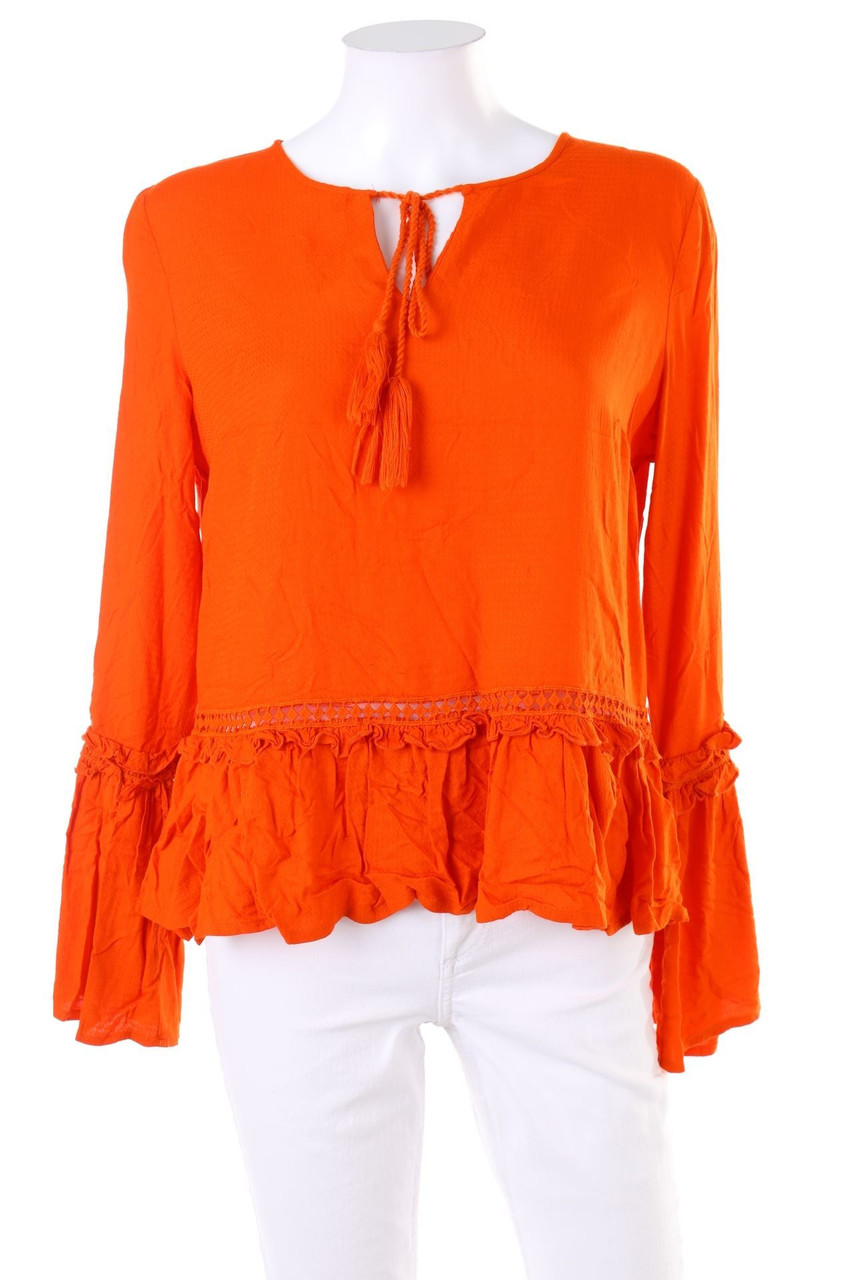 YAS - Bluse mit Trompetenärmeln - M