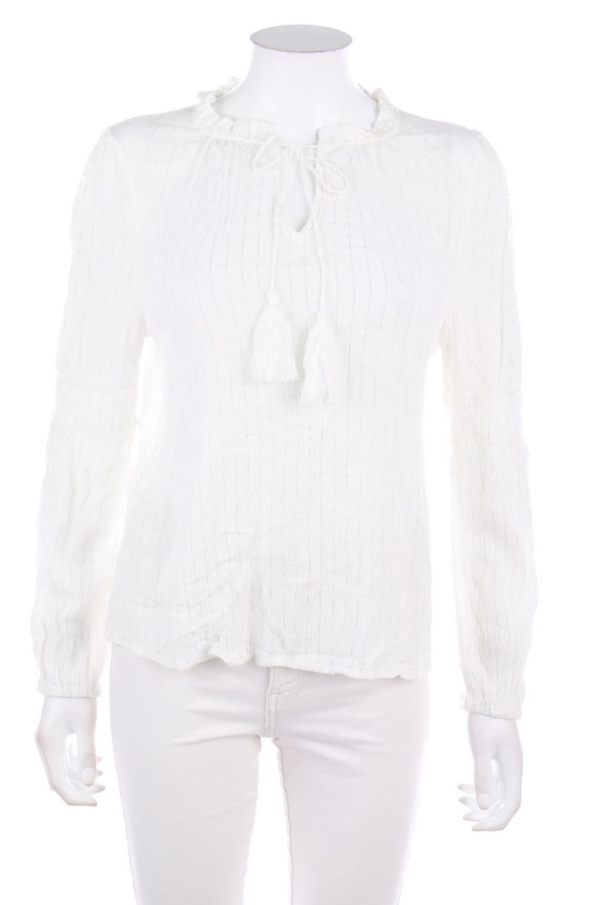 MORGAN - Glitter-Blouse with Lace with Tassels - D 44