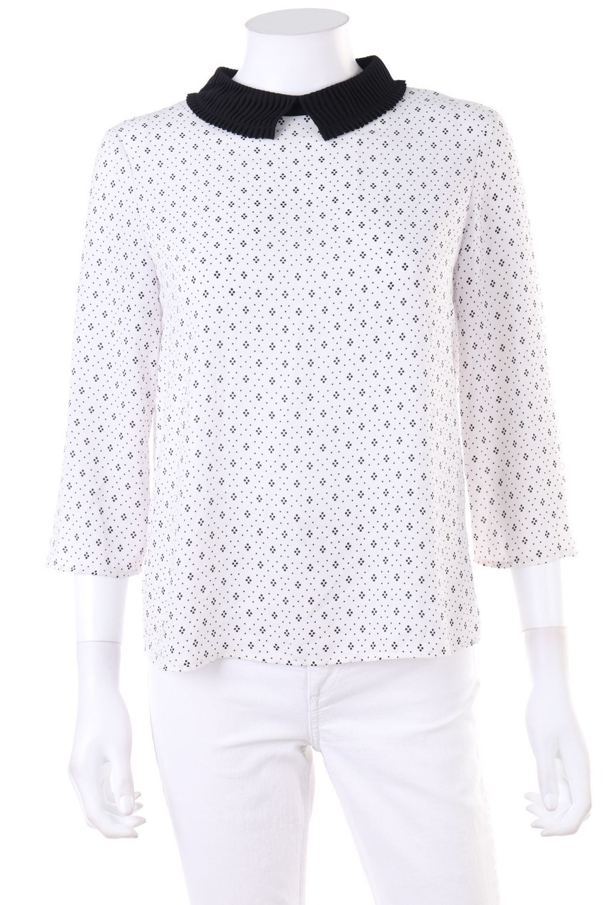 MANGO SUIT - Print-Bluse mit Bubi-Kragen - XS