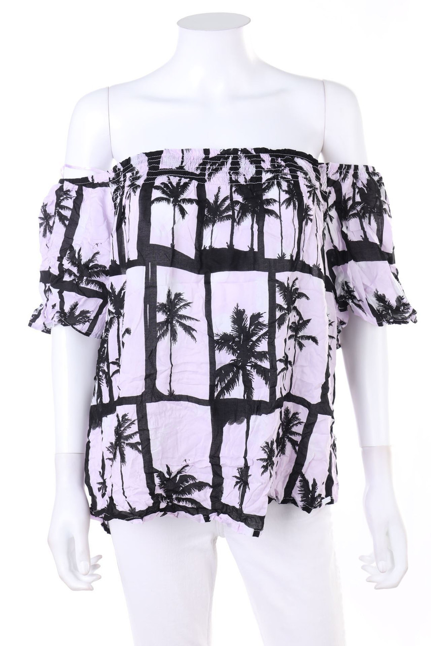 Q/S designed by s.Oliver - Off-the-shoulder blouse with Print - D 44