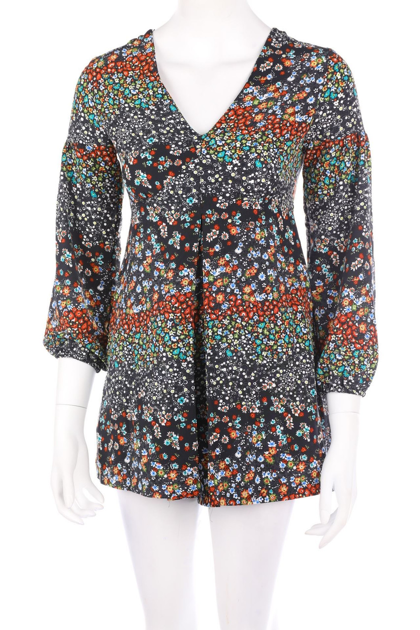 ZARA - Playsuit mit Blumen-Print - XS